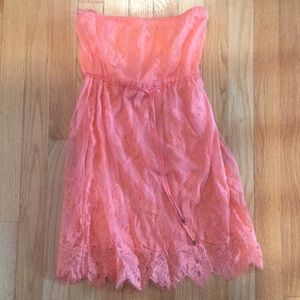 Aeropostale strapless orange dress